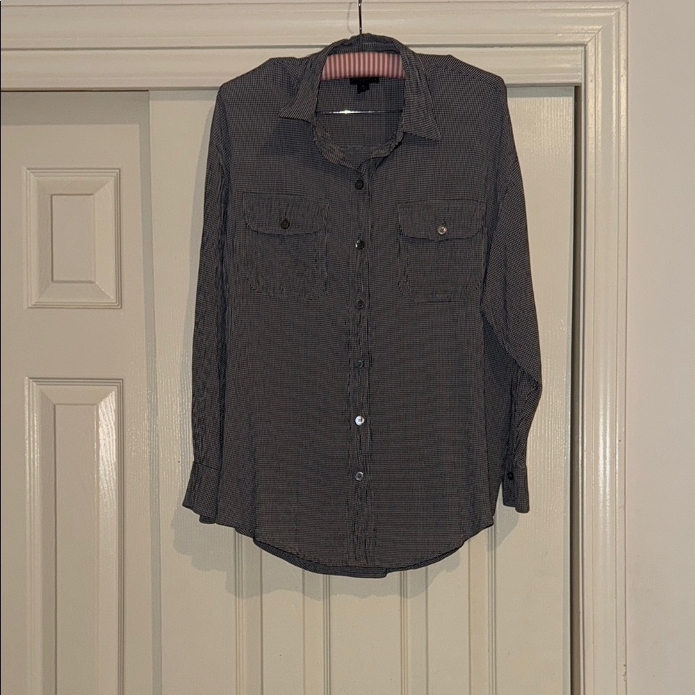 Karen Kane Black Casual Button Down Shirt